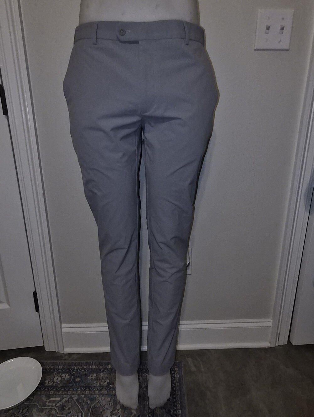 Peter Millar Crown Crafted Dress Pants Men’s 36x34 Gray 100% Polyester 10" Rise